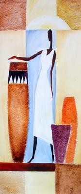 Basket Sellers II by Alfred Gockel Wall Art Décor 27 ½ x 12 Art Print