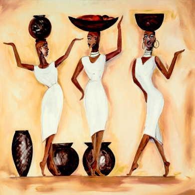 Meeting at the Market I by Alfred Gockel Wall Art Décor 27 1/2 x 27 1/2 Art Print