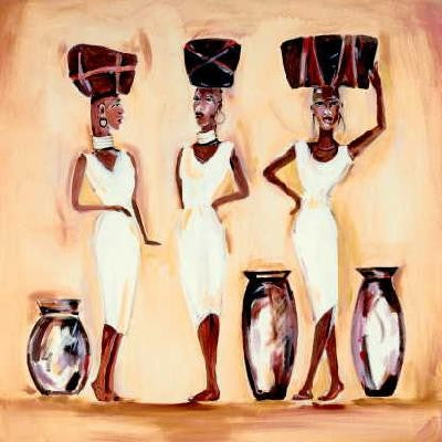 Meeting at the Market II by Alfred Gockel Wall Art Décor 27 1/2 x 27 1/2 Art Print