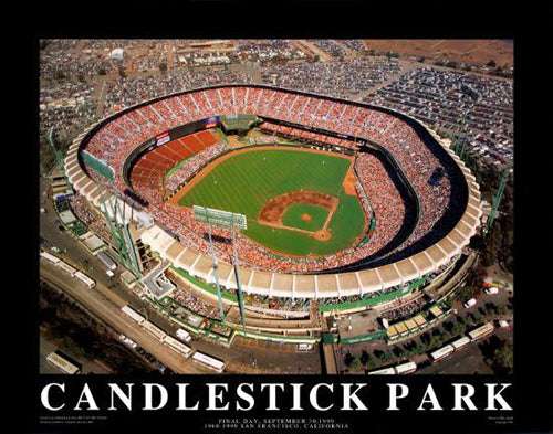 Candlestick Park - San Francisco, California by Mike Smith Wall Art Décor 22 x 28 Art Print