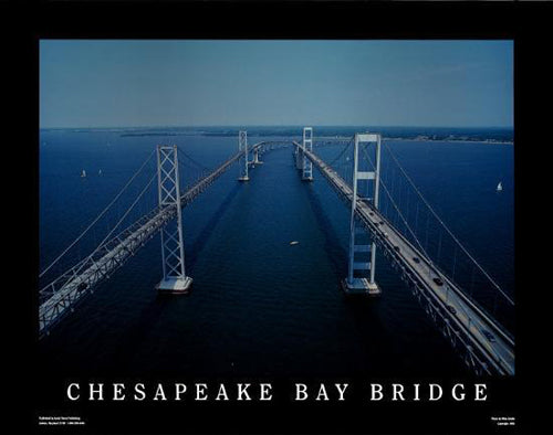 Chesapeake Bay Bridge by Mike Smith Wall Art Décor 22 x 28 Art Print