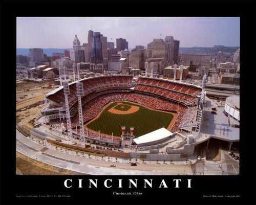 Cincinnati, Ohio - Great American Ballpark by Mike Smith Wall Art Décor 22 x 28 Art Print