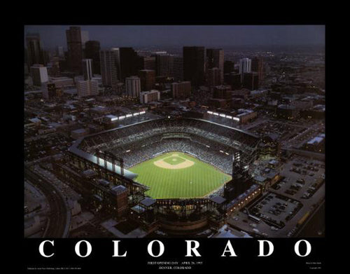 Denver, Colorado - Coors Field by Mike Smith Wall Art Décor 22 x 28 Art Print