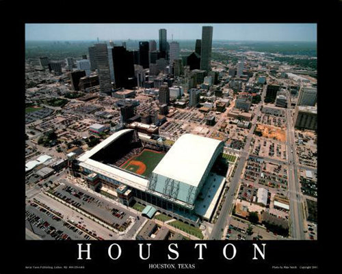 Houston, Texas - Enron Field by Mike Smith Wall Art Décor 22 x 28 Art Print