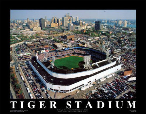 Tiger Stadium - Detroit, Michigan by Mike Smith Wall Art Décor 22 x 28 Art Print