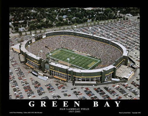 Green Bay, Wisconsin - Old Lambeau Field by Brad Geller Wall Art Décor 22 x 28 Art Print