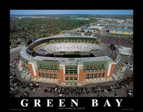 Green Bay, Wisconsin - New Lambeau Field by Mike Smith Wall Art Décor 22 x 28 Art Print