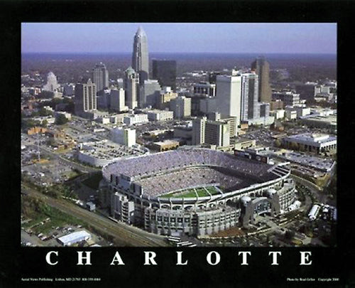 Charlotte, North Carolina - Panthers at Ericsson Stadium by Brad Geller Wall Art Décor 22 x 28 Art Print