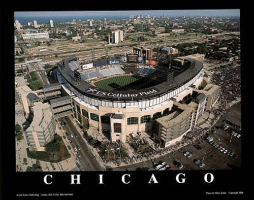 Chicago, Illinois - White Sox at U.S. Cellular Field by Mike Smith Wall Art Décor 22 x 28 Art Print