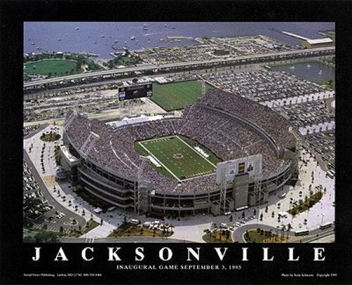 Jacksonville, Florida - Jaguars 1st Game, 1995 by Scott Schwartz Wall Art Décor 22 x 28 Art Print