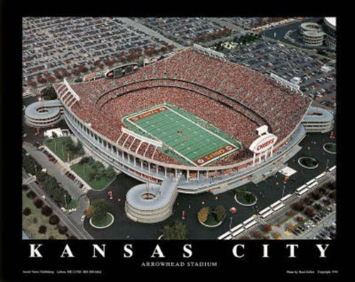 Kansas City - Chiefs at Arrowhead Stadium by Brad Geller Wall Art Décor 22 x 28 Art Print