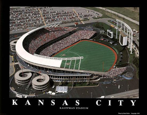 Kansas City - Royals at Kauffman Stadium by Brad Geller Wall Art Décor 22 x 28 Art Print
