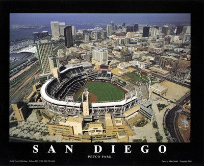 San Diego, California - Padres at Petco Park by Mike Smith Wall Art Décor 22 x 28 Art Print