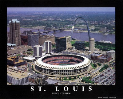 St. Louis, Missouri - Cardinals at Busch Stadium by Brad Geller Wall Art Décor 22 x 28 Art Print