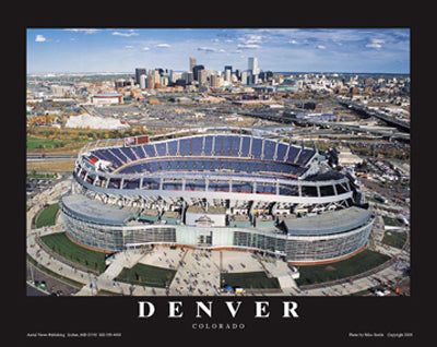 Denver Broncos, New Invesco Field at Mile High, Denver, Colorado by Mike Smith Wall Art Décor 22 x 28 Art Print