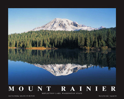 Mount Rainier, Reflection Lake, Washington by Mike Smith Wall Art Décor 22 x 28 Art Print