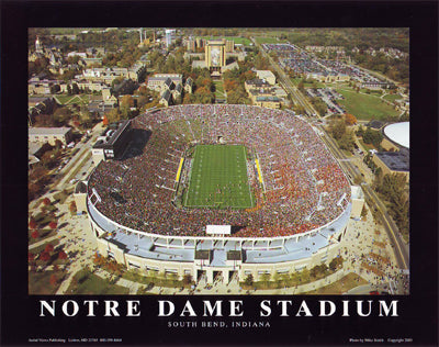 Notre Dame Stadium - South Bend, Indiana by Mike Smith Wall Art Décor 8 x 10 Art Print