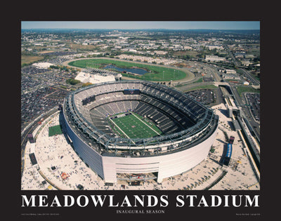 NY Giants at New Meadowlands Staium, Inaugural Season by Mike Smith Wall Art Décor 11 x 14 Art Print