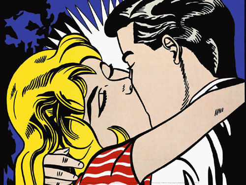 Kiss II, 1962 by Roy Lichtenstein Wall Art Décor 11 7/8 x 15 3/4 Art Print