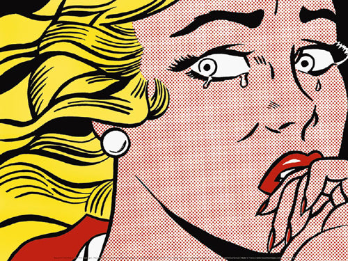 Crying Girl, 1963 by Roy Lichtenstein Wall Art Décor 11 7/8 x 15 3/4 Art Print