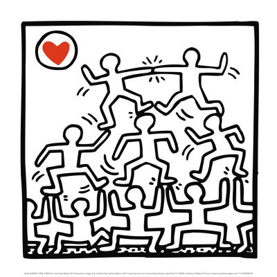 One Man Show Detail 2 by Keith Haring Wall Art Décor 11 7/8 x 11 7/8 Art Print