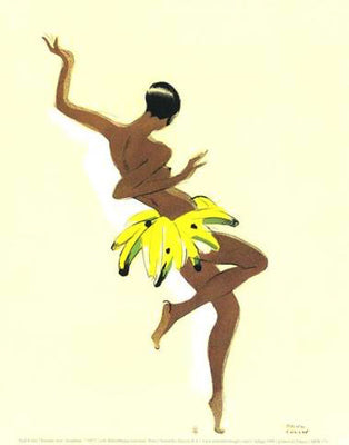 Black Thunder Josephine Baker by Paul Colin Wall Art Décor 11 7/8 x 9 1/2 Art Print