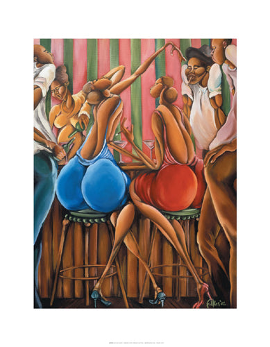 The Bar by Nicole Folkes Wall Art Décor 18 x 14 Art Print