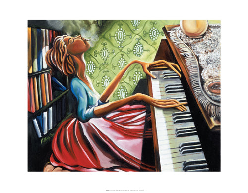 Piano by Nicole Folkes Wall Art Décor 14 x 18 Art Print
