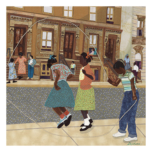 Double Dutch by Phyllis Stephens Wall Art Décor 24 x 24 Art Print