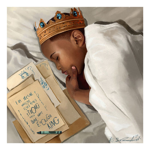 Even When I’m Sleeping: Boy by Salaam Muhammad Wall Art Décor 22 x 22 Art Print