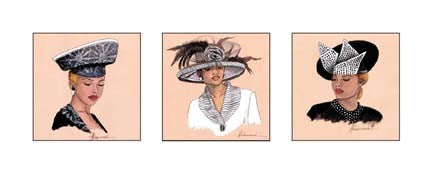 Hattitude in Black by Marcella Hayes Muhammad Wall Art Décor 8 x 20 Art Print