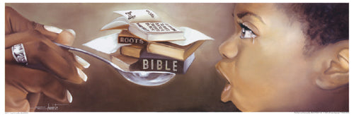 Tough to Swallow Boy small by Edwin Lester Wall Art Décor 7 1/4 x 22 Art Print