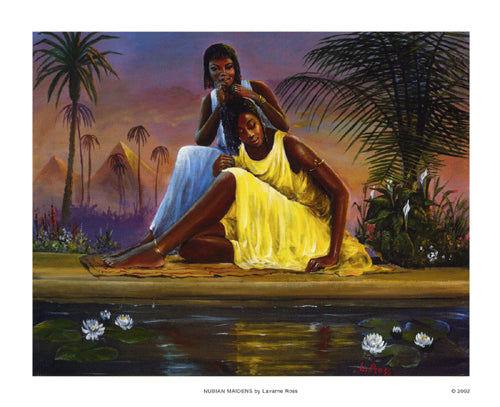 Nubian Maidens by Lavarne Ross Wall Art Décor 6 1/2 x 8 Art Print