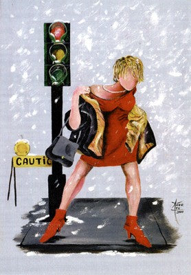 Red Alert Power Surge by Annie Lee Wall Art Décor 17 x 13 Art Print