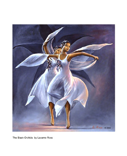 The Black Orchids by Lavarne Ross Wall Art Décor 8 x 6 1/2 Art Print