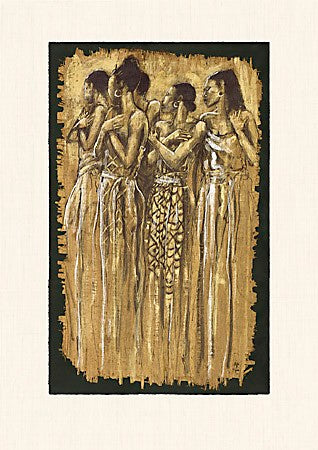 Sisters in Spirit by Monica Stewart Wall Art Décor 34 x 24 Art Print