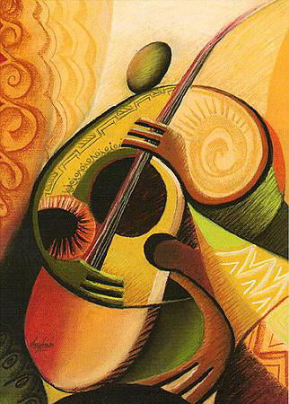 Strings by Okaybabs Wall Art Décor 29 x 23 Art Print