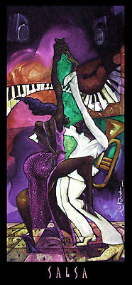 Salsa by Michael Wallace Wall Art Décor 38 x 17 3/4 Art Print