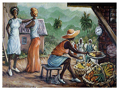 Street Market by Orrett Oliver Francis Wall Art Décor 19 x 25 Art Print