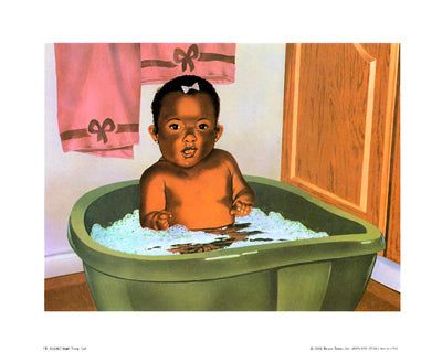 Bath Time Girl by Stanley Morgan Wall Art Décor 8 x 10 Art Print