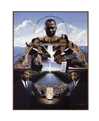 Martin Luther King by Edward Clay Wright Wall Art Décor 10 x 8 Art Print