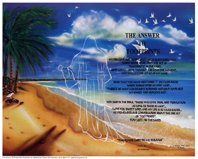 The Answer to Footprints Shadow by Batteryman Wall Art Décor 8 x 10 Art Print