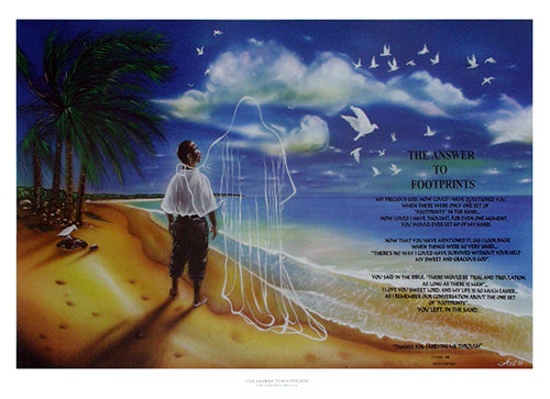 The Answer to Footprints by Batteryman Wall Art Décor 14 x 20 Art Print