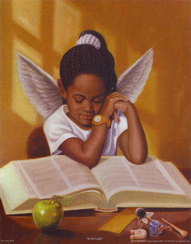 In His Light Girl by Henry Lee Battle Wall Art Décor 14 x 11 Art Print