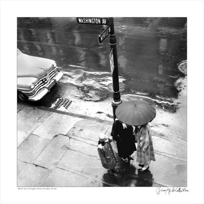 Myrtle Avenue, Brooklyn, New York, 1948 by Merlis Collection Wall Art Décor 24 x 24 Art Print