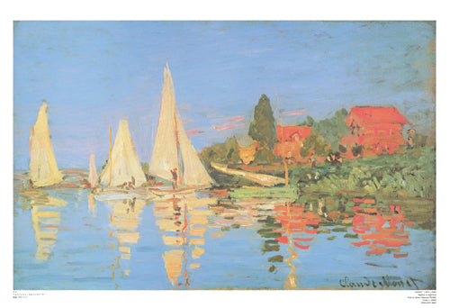 Régates à Argenteuil by Claude Monet Wall Art Décor 21 5/8 x 31 ½ Art Print