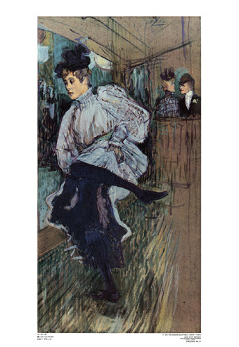 Jane Avril Dansant by Henri de Toulouse-Lautrec Wall Art Décor 31 3/8 x 21 5/8 Art Print