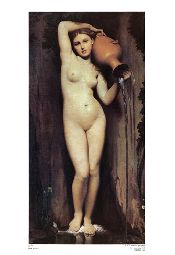 La Source by Jean Auguste Dominique Ingres Wall Art Décor 31 3/8 x 21 5/8 Art Print