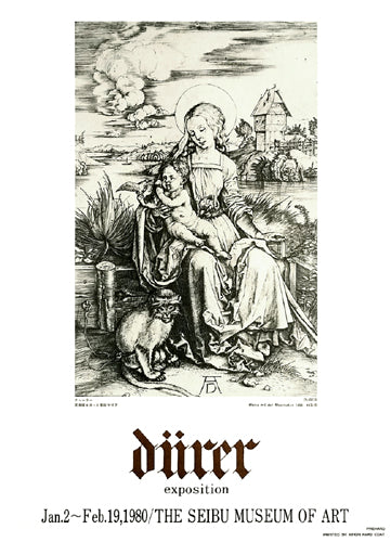 Maria mit der Meerkatze, 1498-99 by Albrecht Durer Wall Art Décor 20 7/8 x 14 ¾ Art Print