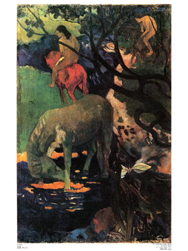 Le Cheval Blanc by Paul Gauguin Wall Art Décor 31 ½ x 23 ½ Art Print